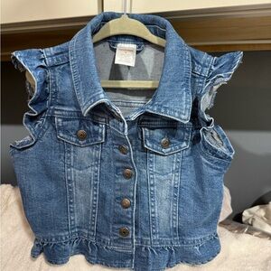 Gymboree Blue Jean vest with Ruffle Sleeves